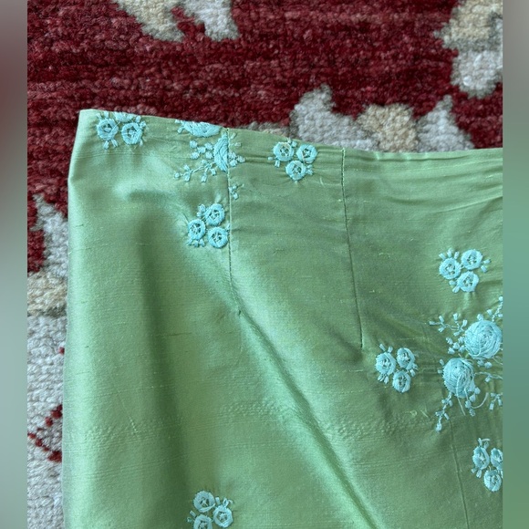 Vintage Green and Blue Nanette Lepore Midi skirt - Picture 7 of 8